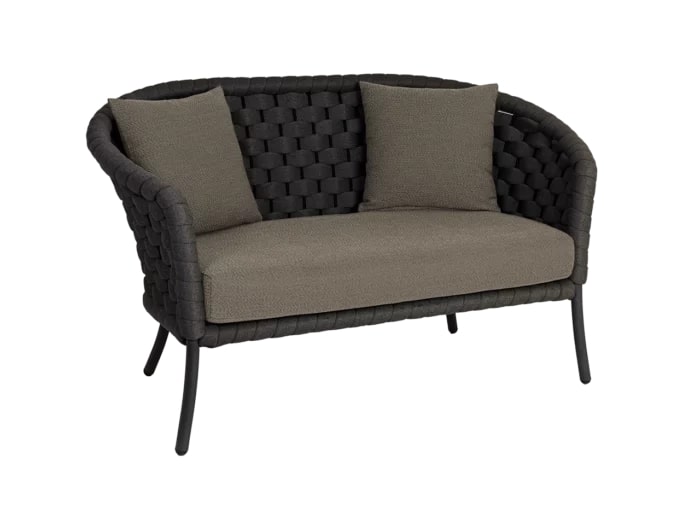 Cordial Luxe Dark Grey 2 Seater Sofa 1 Khaki.jpg