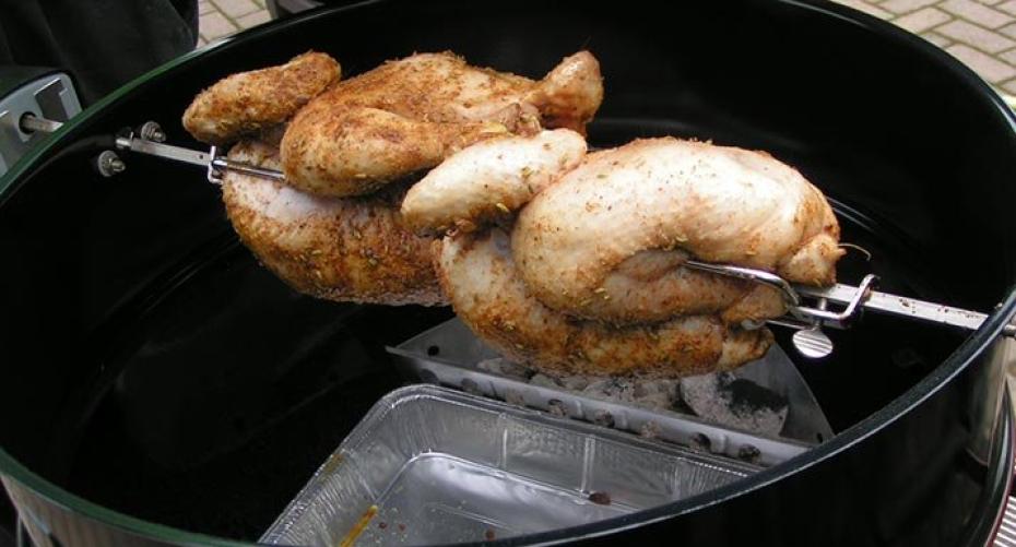 How To Roast A Whole Chicken On The Weber Barbecue Rotisserie Accessory